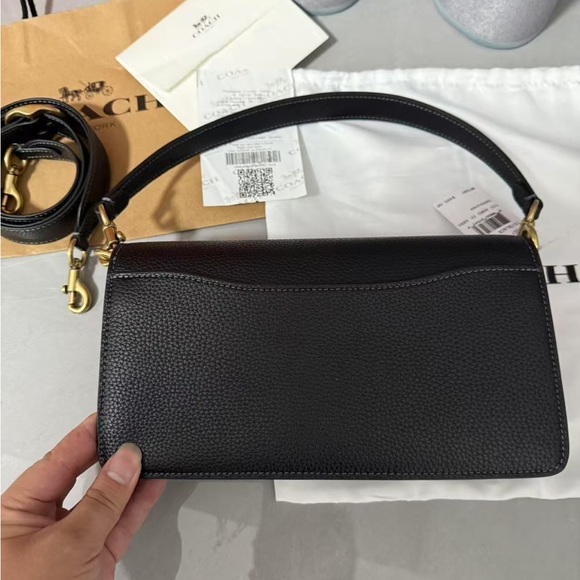 Coach Black Leather Shoulder Bag - Picture 3 of 14